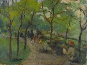 George Benjamin Luks Prospect Park oil painting
